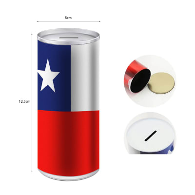 ALCANCIA CON DISEÑO BANDERA DE CHILE 8X12.5 CM | 12 UNID1