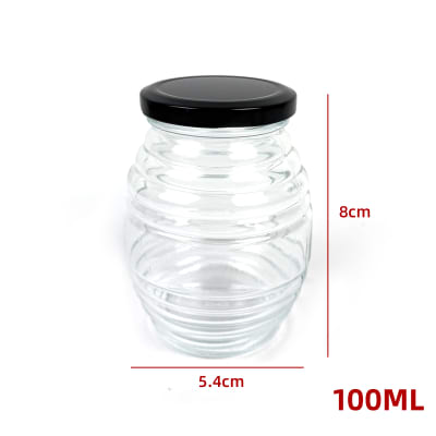 FRASCO DE VIDRIO CON TAPA ALUMINIO NEGRO 100 ML1