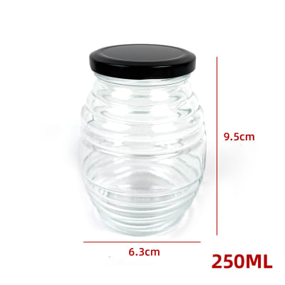 FRASCO DE VIDRIO CON TAPA TIPO ALUMINIO NEGRO CAPACIDAD 250 ML1