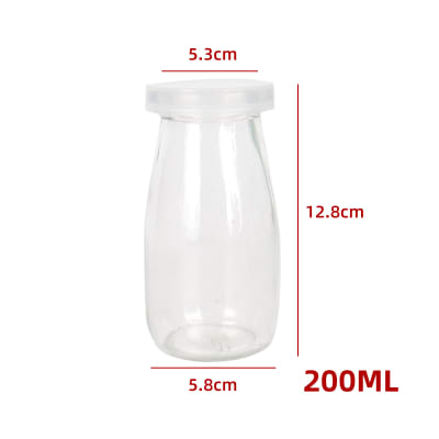 FRASCO DE VIDRIO CON TAPA PLASTICA 200 ML1