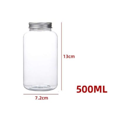 FRASCO DE VIDRIO CON TAPA DE ALUMINIO 500ML | 48 UNID1