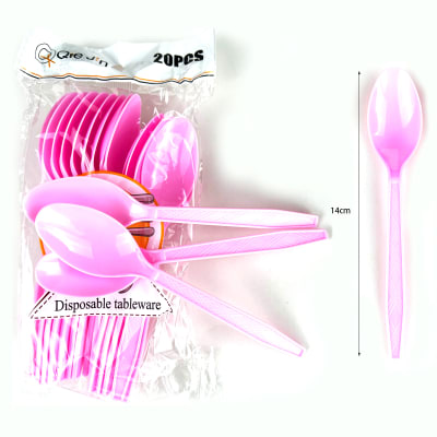 CUCHARA PLASTICA DESECHABLE TRANSPARENTE | 12 UNID1