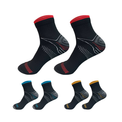 CALCETINES UNISEX NEGRO DE COMPRESION TALLA XXL | 12 UNID1