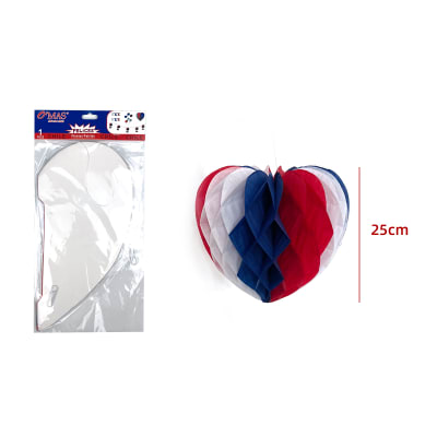 GUIRNALDA TRICOLOR CORAZON 25CM1