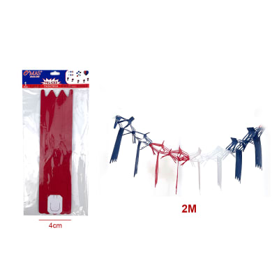 GUIRNALDA TRICOLOR FIESTAS PATRIAS 4CM 2M1