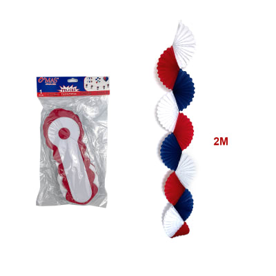 GUIRNALDA TRICOLOR TRENZADO ACORDEON 2M1