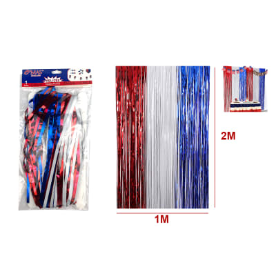 CORTINA TRICOLOR METALIZADA 1X2M1