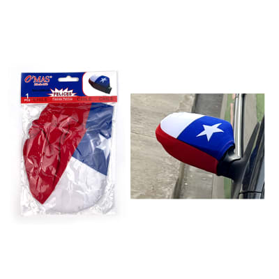 FUNDA PARA ESPEJO DEL AUTO BANDERA CHILE 26x28CM1
