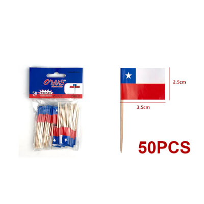 MONDADIENTES BANDERA CHILE 50 PCS1