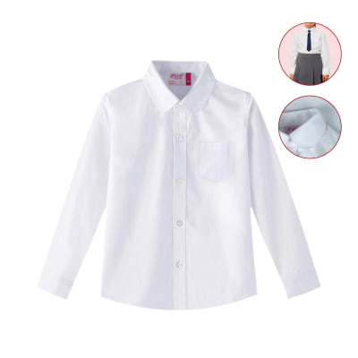 BLUSA ESCOLAR BLANCA NIÑA TALLA 6/8/10/123