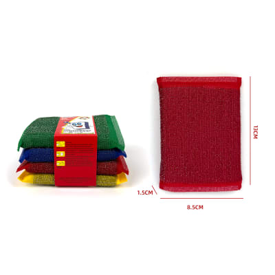 ESPONJA CON ALAMBRE DE ACERO 4PCS 13*8.5*1.5CM1