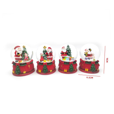 BOLA DE CRISTAL SIN LED FIGURA SANTA 6.5X6.5X9 CM1