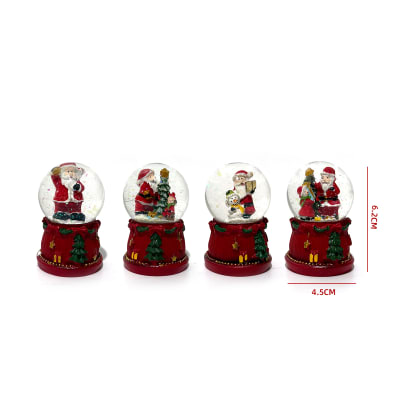 BOLA DE CRISTAL SIN LED FIGURA SANTA 4.5X4.5X6.2CM1
