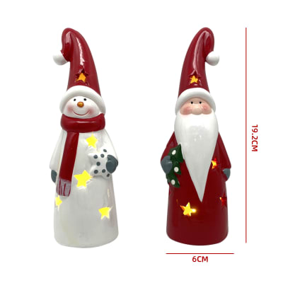 ADORNO NAVIDAD LED SANTA/MUÑECO NIEVE 6X6X19.2 CM1