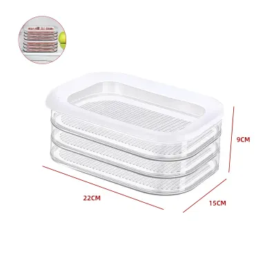 CONTENEDOR HERMETICO PARA FIAMBRE 3 NIVELES 22×15×9 CM1