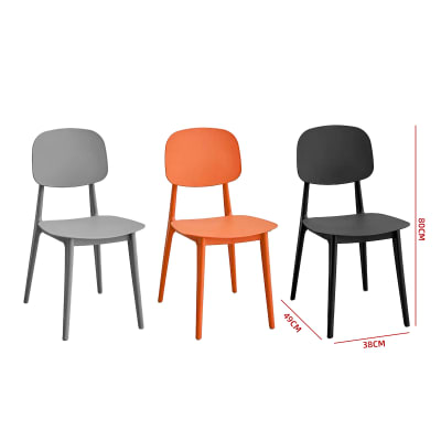 SILLA PLASTICA DISEÑO MINIMAL COLORES SURTIDOS 38×49×80 CM1