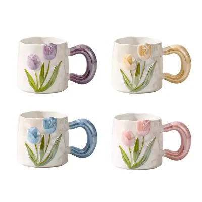 TAZA CERAMICA TULIPAN RELIEVE 480ML1