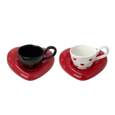TAZA CORAZÓN  CON PLATO 180ML1