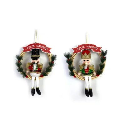 CORONA CASCANUECES FELIZ NAVIDAD 30CM1