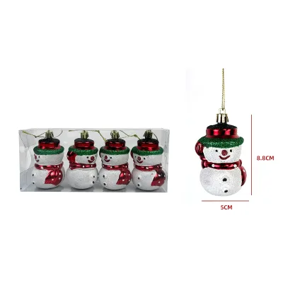 SET COLGANTES MUÑECO DE NIEVE 4 PCS1