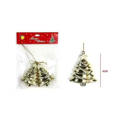 COLGANTE ARBOL NAVIDEÑO DORADO 9 CM1