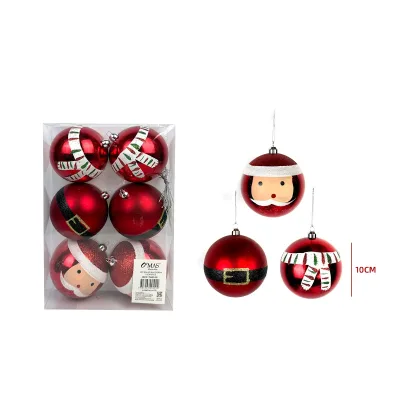 SET BOLAS NAVIDEÑAS 10CM 6PCS1