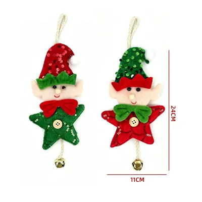 ADORNO NAVIDAD DUENDE ESTRELLA 24X11CM1