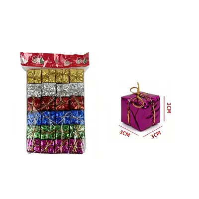 SET ADORNO REGALOS GLITTER MULTICOLOR 3CM 24 PCS1