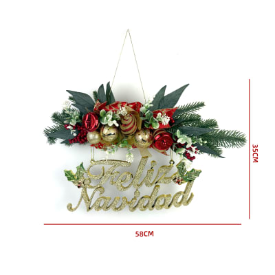 COLGANTE NAVIDEÑO FELIZ NAVIDAD 58X35CM venta por mayor1