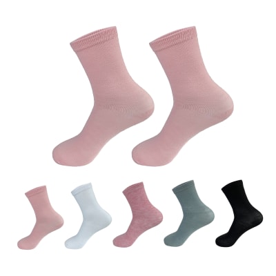 CALCETINES DE NIÑA CORTE MEDIO LISO TALLA 9-12| 12 UNID1