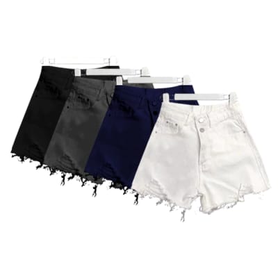 SHORT JEANS PARA MUJER CON ELASTICO Y COLORES SURTIDOS1