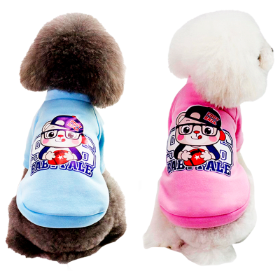 ROPA PARA MASCOTA CON ESTAMPADO ROSADO/AZUL M/L/XL/XXL |12 UNID1