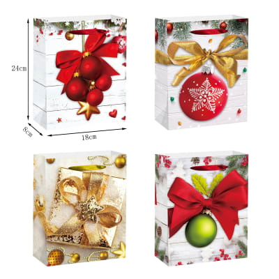 BOLSA NAVIDAD REGALO BLANCA 18X8X24 CMS1