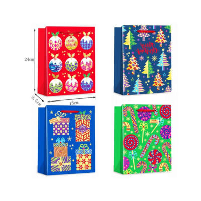 BOLSA  DE REGALOS NAVIDAD COLORES SURTIDOS 18*8*241