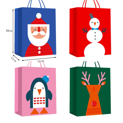 BOLSA DE REGALO PARA NAVIDAD DISEÑOS SURTIDOS 31X12X40 CMS1