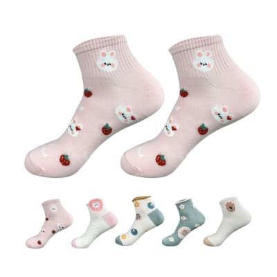 CALCETINES DE NIÑA JUVENIL CON ESTAMPADO | 12 UNID1