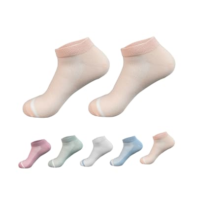 CALCETINES DE NIÑA JUVENIL CORTE MEDIO DISEÑO FLORES | 12 UNID1