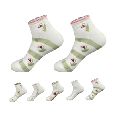 CALCETINES DE MUJER TOBILLO ALGODÓN PEINADO1