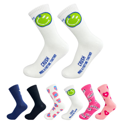 CALCETINES DE MUJER CORTE MEDIO DISEÑOS SURTIDOS ALGODÓN PEINADO | 12 UNID1