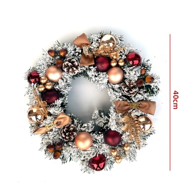 DECORACIÓN CORONA NAVIDEÑA 40CM1