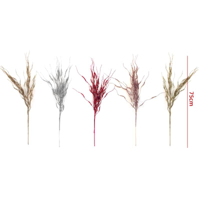 RAMA DE FLORES ARTIFICIALES NAVIDEÑAS BRILLANTES 75CM1