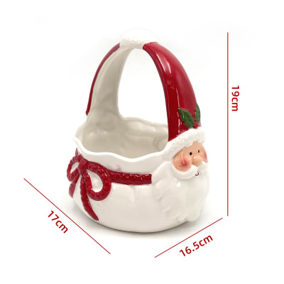 CANASTA DE NAVIDAD VIEJO PASCUERO CERAMICA 19X17X16.5CM1