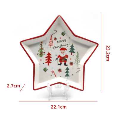 PLATO DE NAVIDAD DISEÑO ESTRELLA 23.2X22.1X2.7CM1