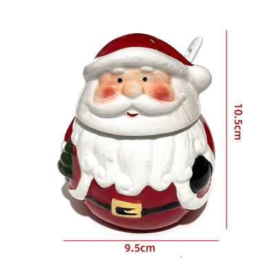 AZUCARERO DE NAVIDAD CERAMICA 9.5X9.5X10.5CM 1