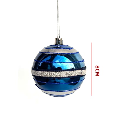 BOLAS DE NAVIDAD AZUL 8CM PCS1