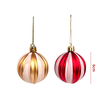 ADORNO DE NAVIDAD BOLA  6CM 6PCS1