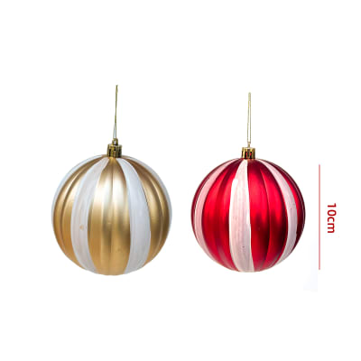 ADORNO DE NAVIDAD BOLA  10CM 6PCS1
