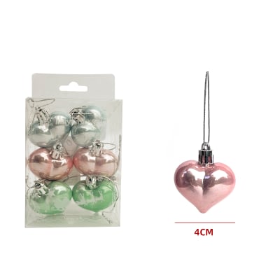CORAZONES DE NAVIDAD 4CM 6PCS1