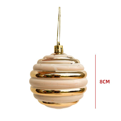 BOLAS DE NAVIDAD DORADO 8CM 6PCS1