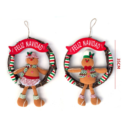 COLGANTE DECORACION GALLETA JENGIBRE 35CM1
